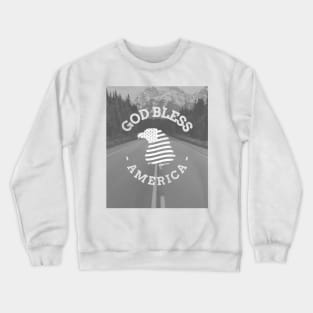 God Bless American Fourth of July Crewneck Sweatshirt